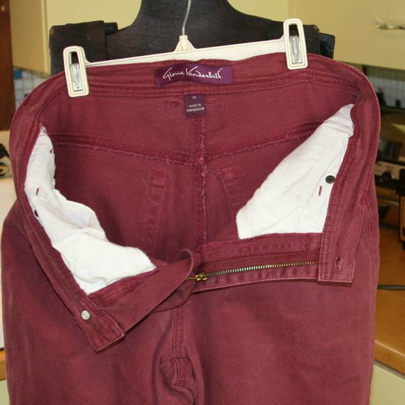 Gloria Vanderbilt Red Denim Designer Women's Jeans - Picture 4 of 5